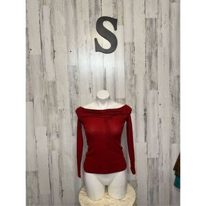 Red long sleeve top